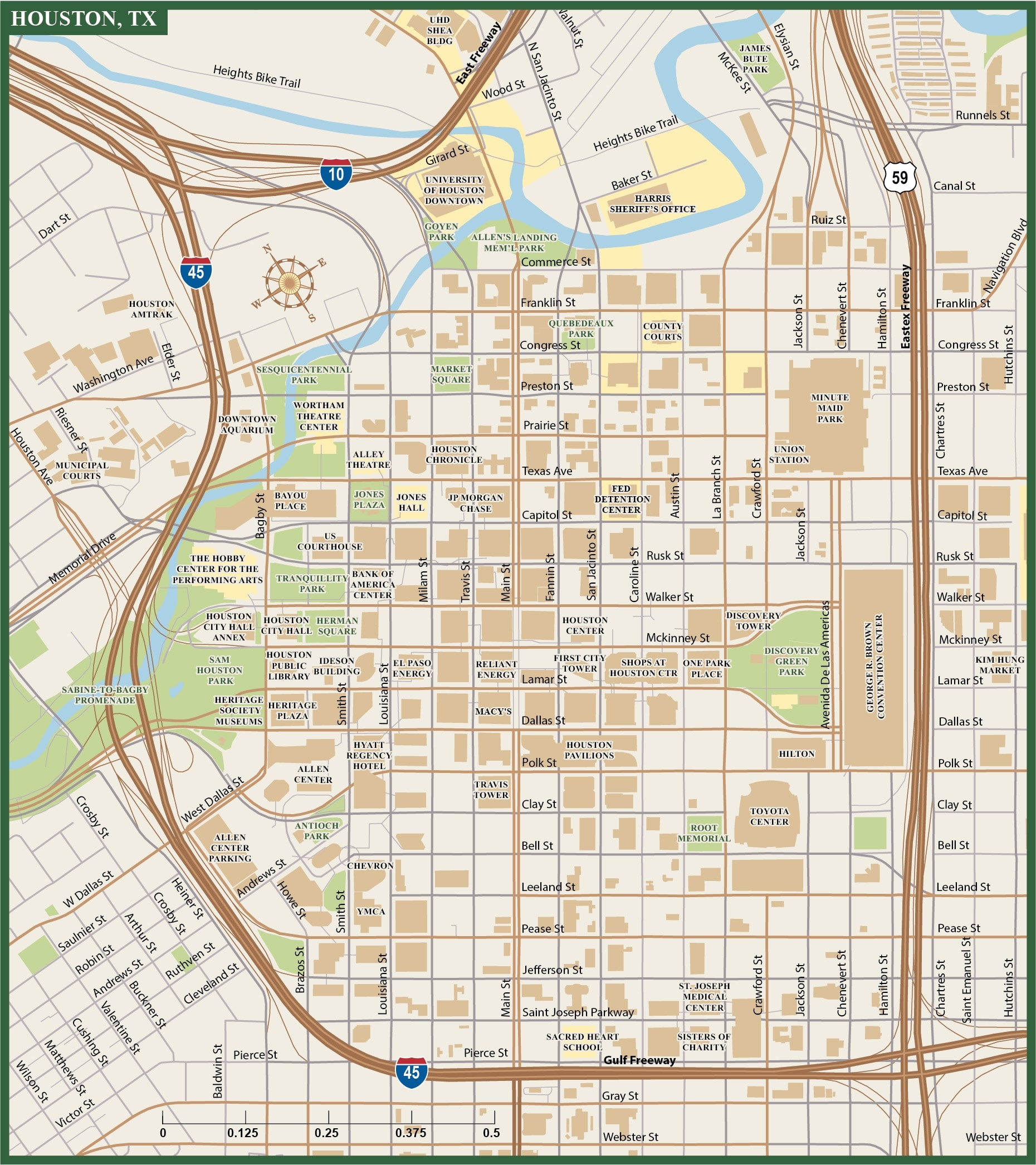 Printable Map Of Houston Tx