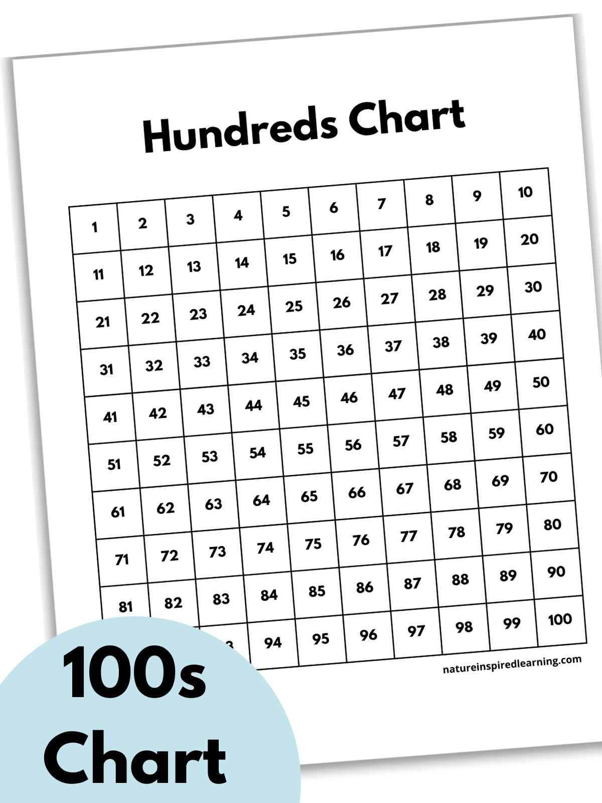 Fill In 100 Chart Printable