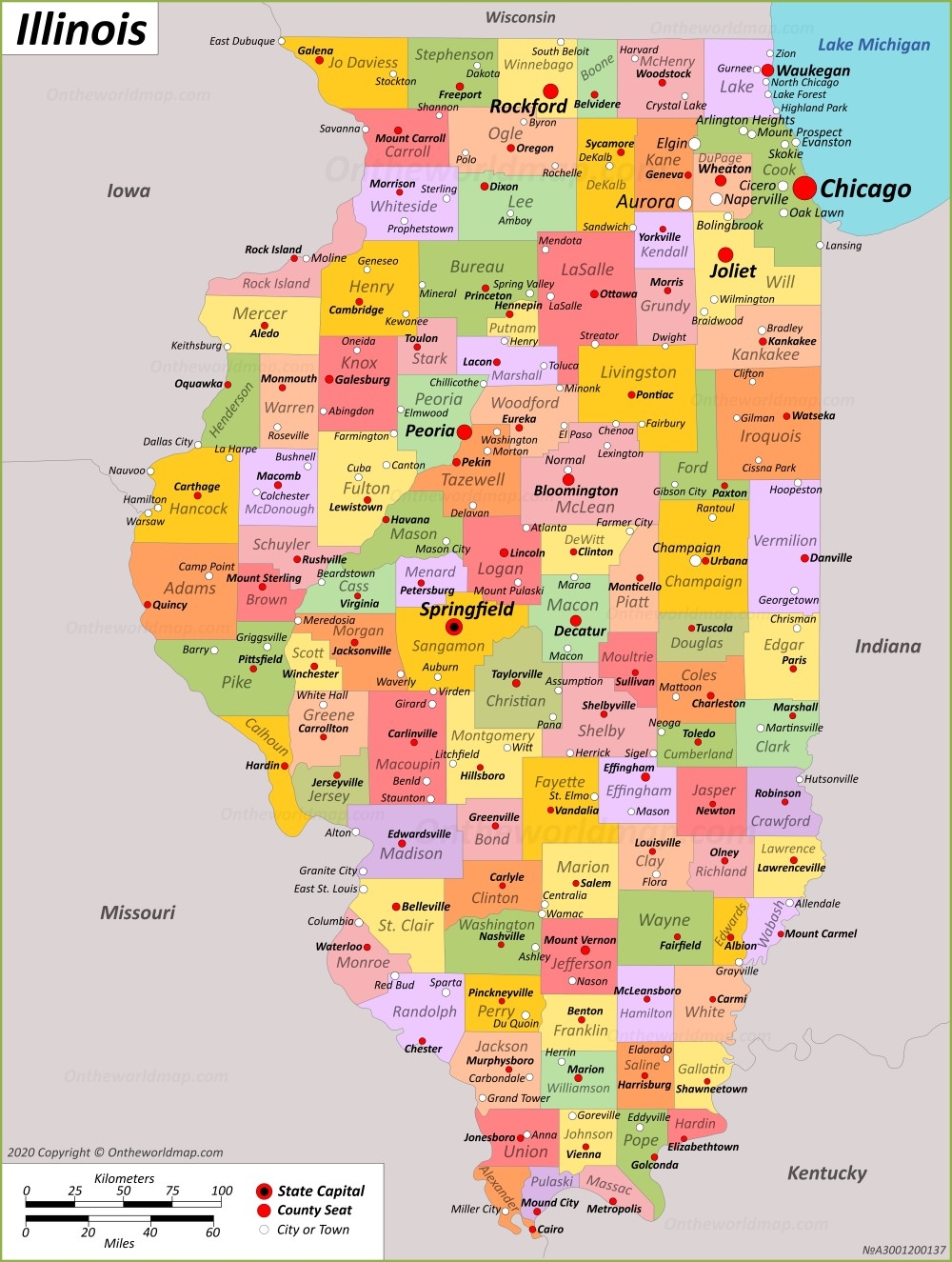 Printable Map Of Northern Illinois