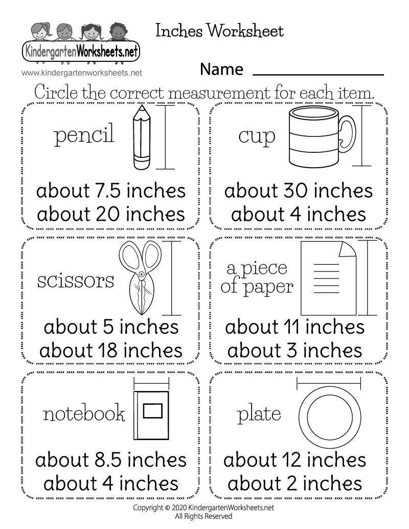 Inches Worksheet Free Printable Digital U0026 PDF