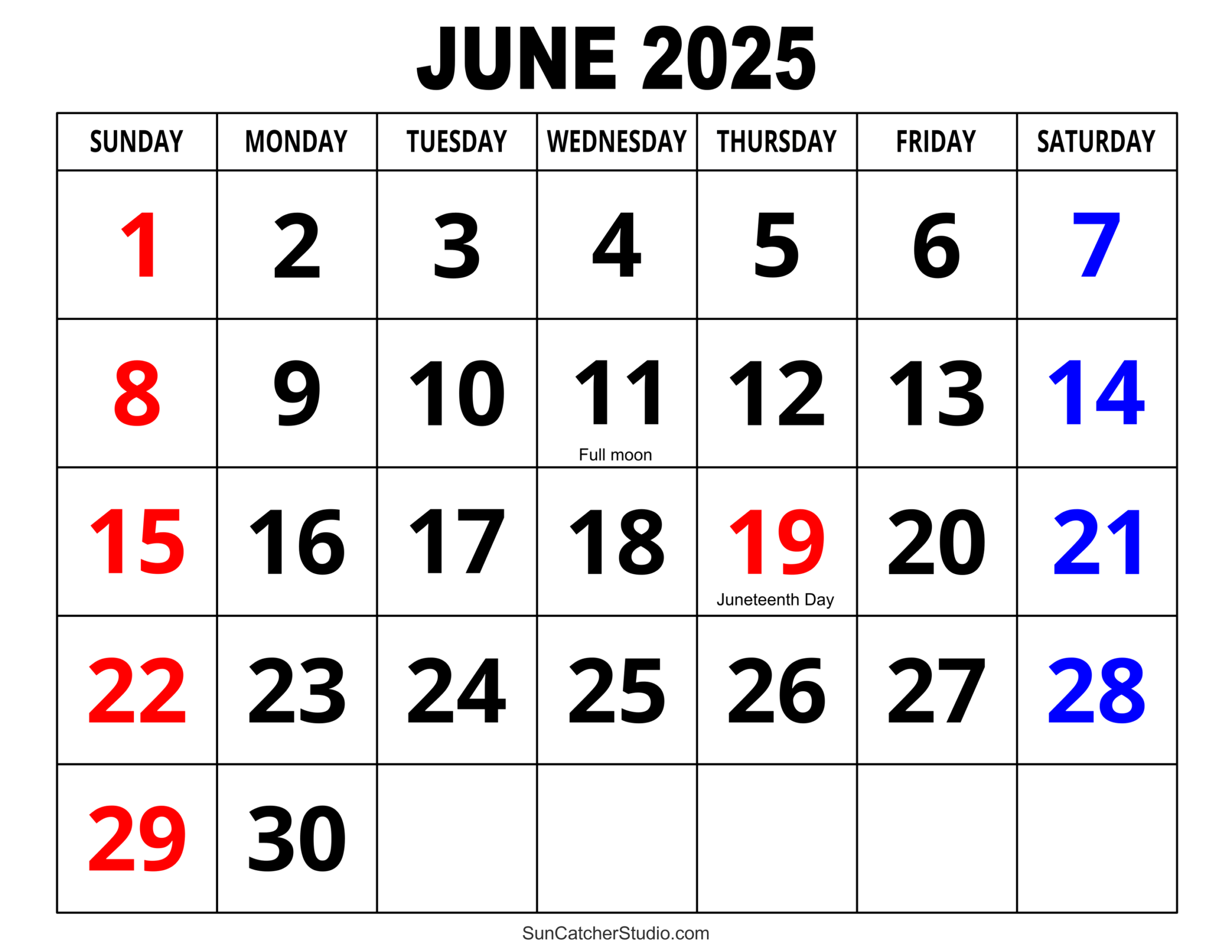 June 2025 Calendar Free Printable Free Printables Monograms Design Tools Patterns U0026 DIY Projects