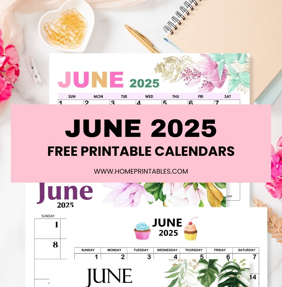 June 2025 Calendar Templates 20 Best Free Downloads 