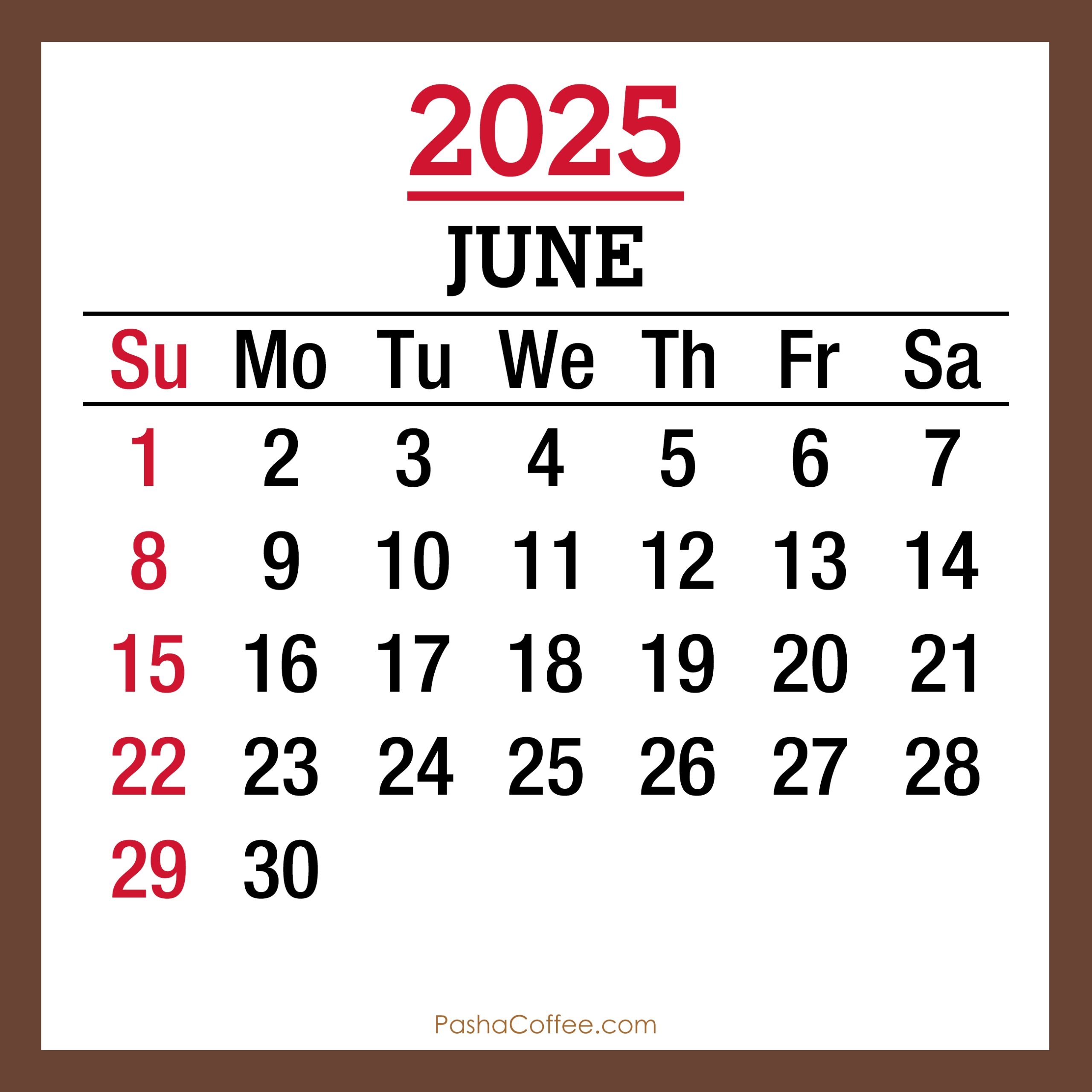 Seattle Calendar June 2025