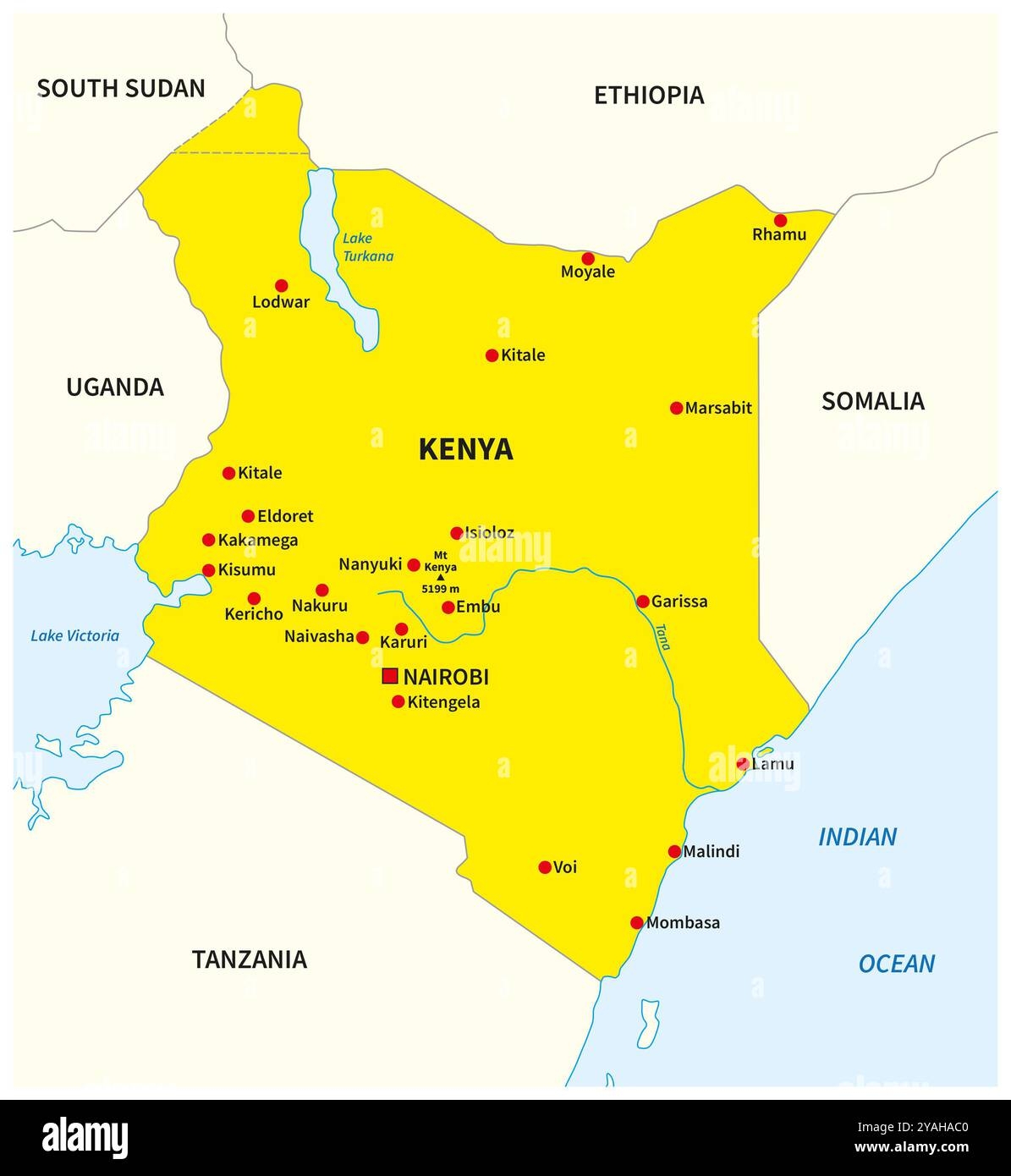 Printable Map Of Kenya Printable Map Of Kenya
