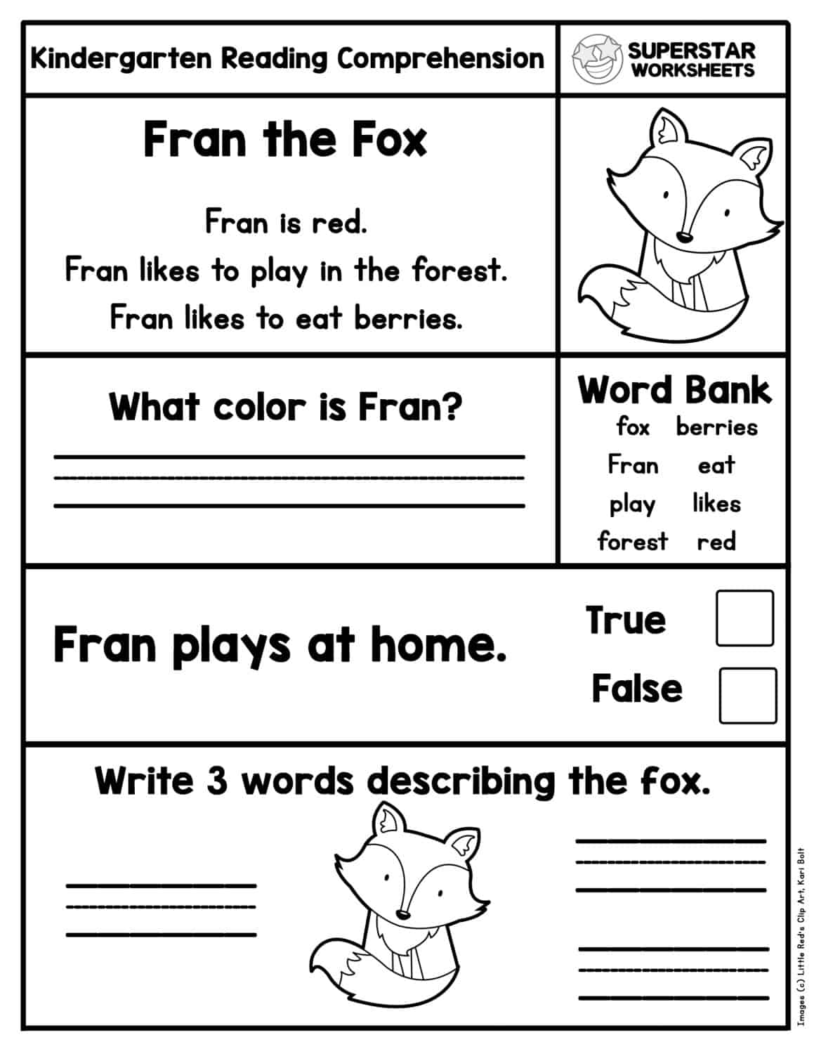 Kindergarten Reading Worksheets Printable Free