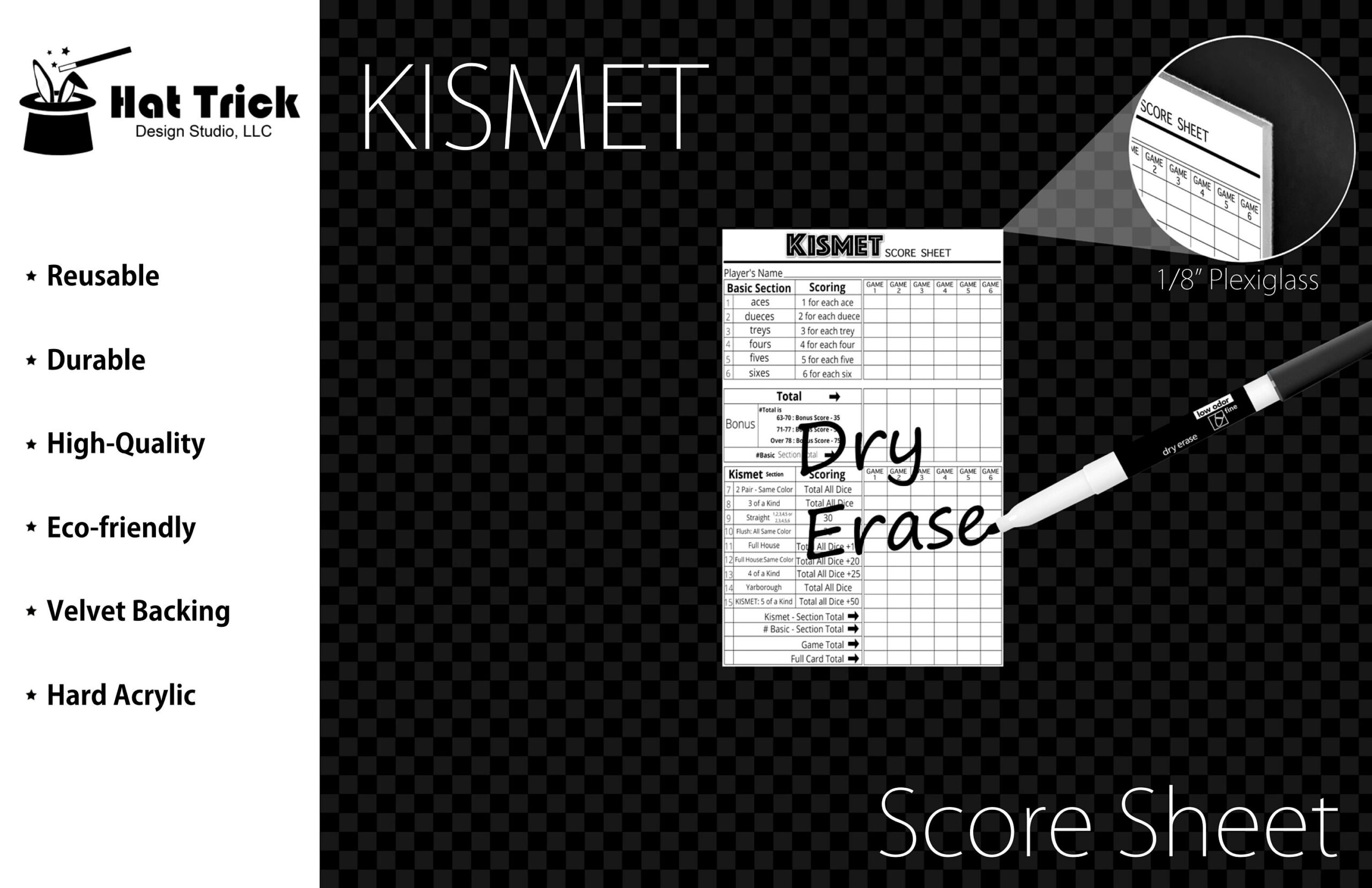 Free Printable Kismet Score Sheets