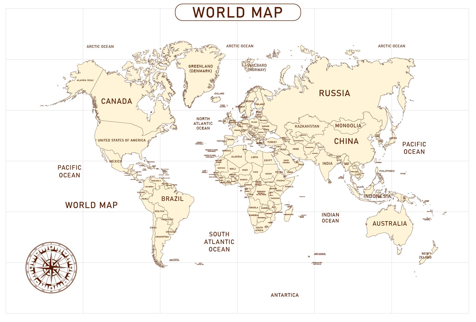 Labeled World Map 10 Free PDF Printables Printablee Labeled World Map 10 Free PDF Printables Printablee