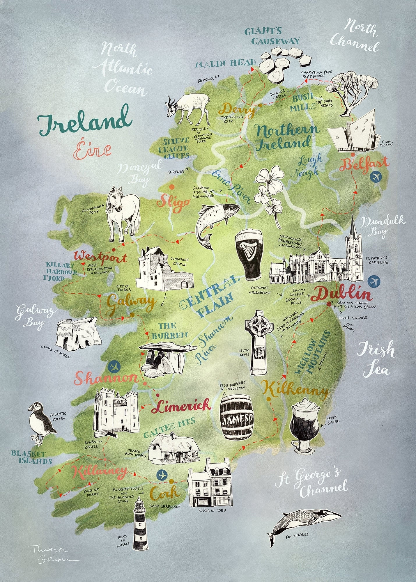 Printable Tourist Map Of Ireland