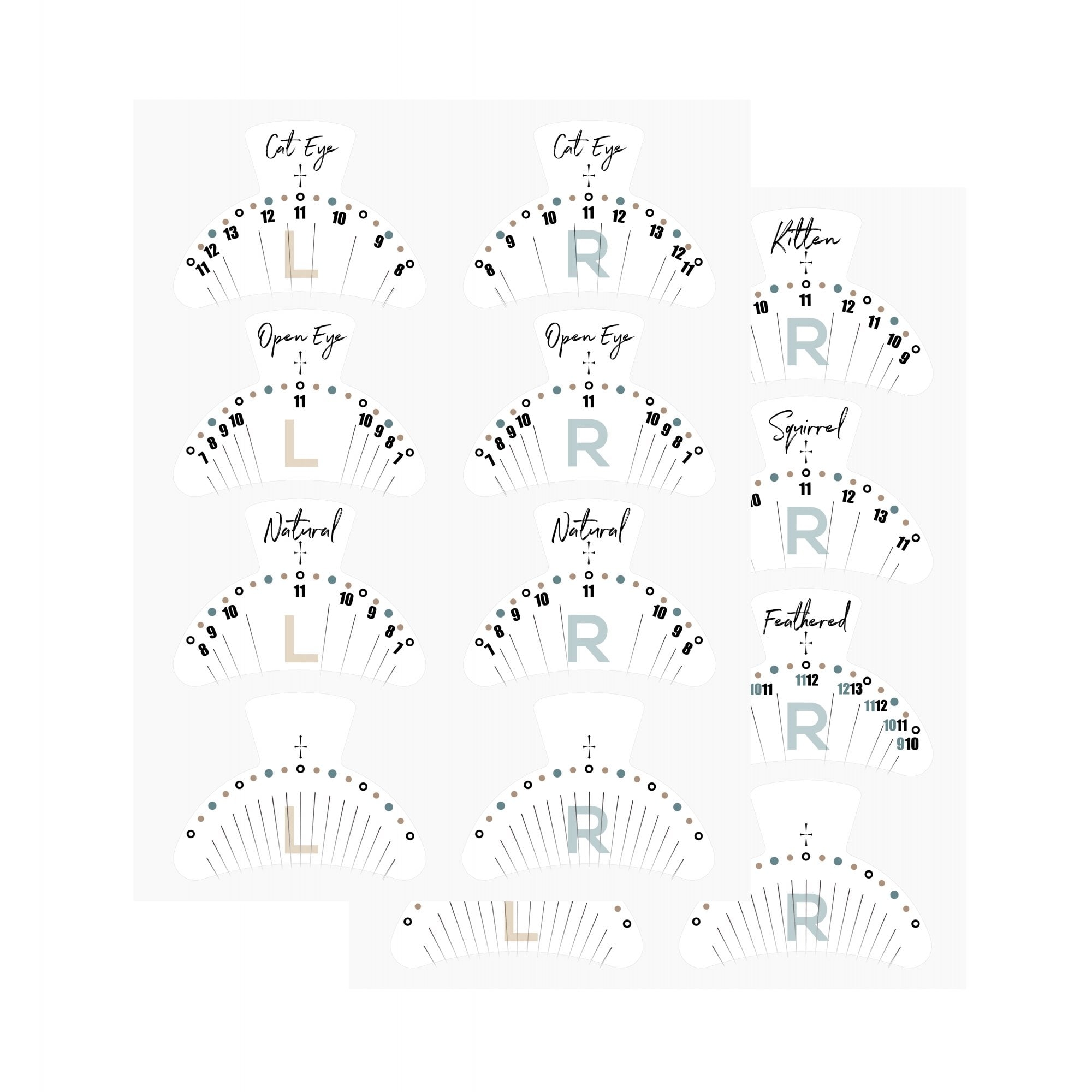 LashArt Signature Lash Map Stickers 6 Styles Lash Mapping Diagram Form Guide Pads Accessories From Lashart UK LashArt Signature Lash Map Stickers 6 Styles Lash Mapping Diagram Form Guide Pads Accessories From Lashart UK