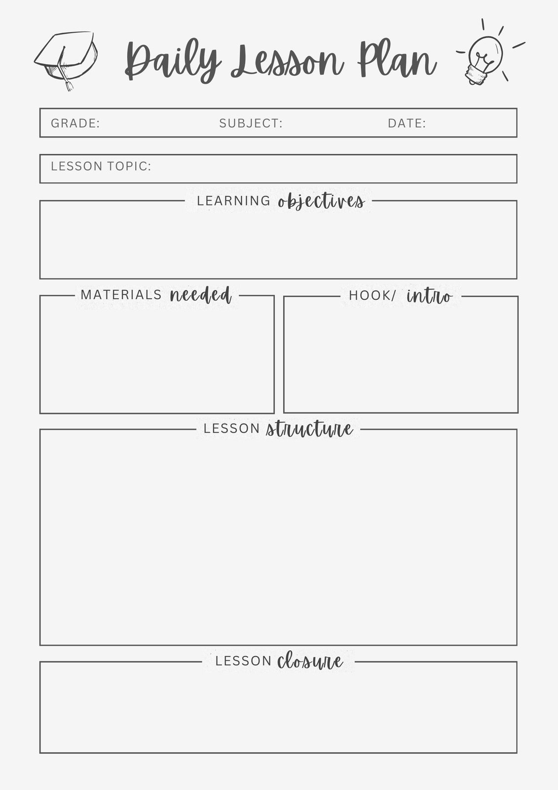 Lesson Plan Templates You Can Customize For Free Canva