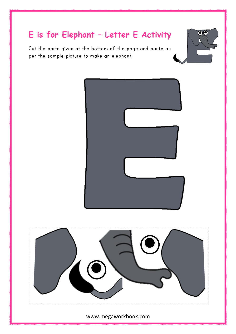 Letter E Printable Worksheets