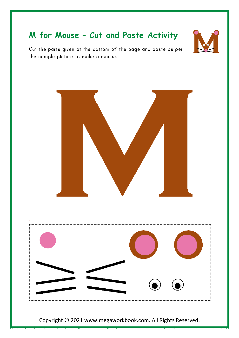 Letter M Worksheet Kindergarten Free Printable