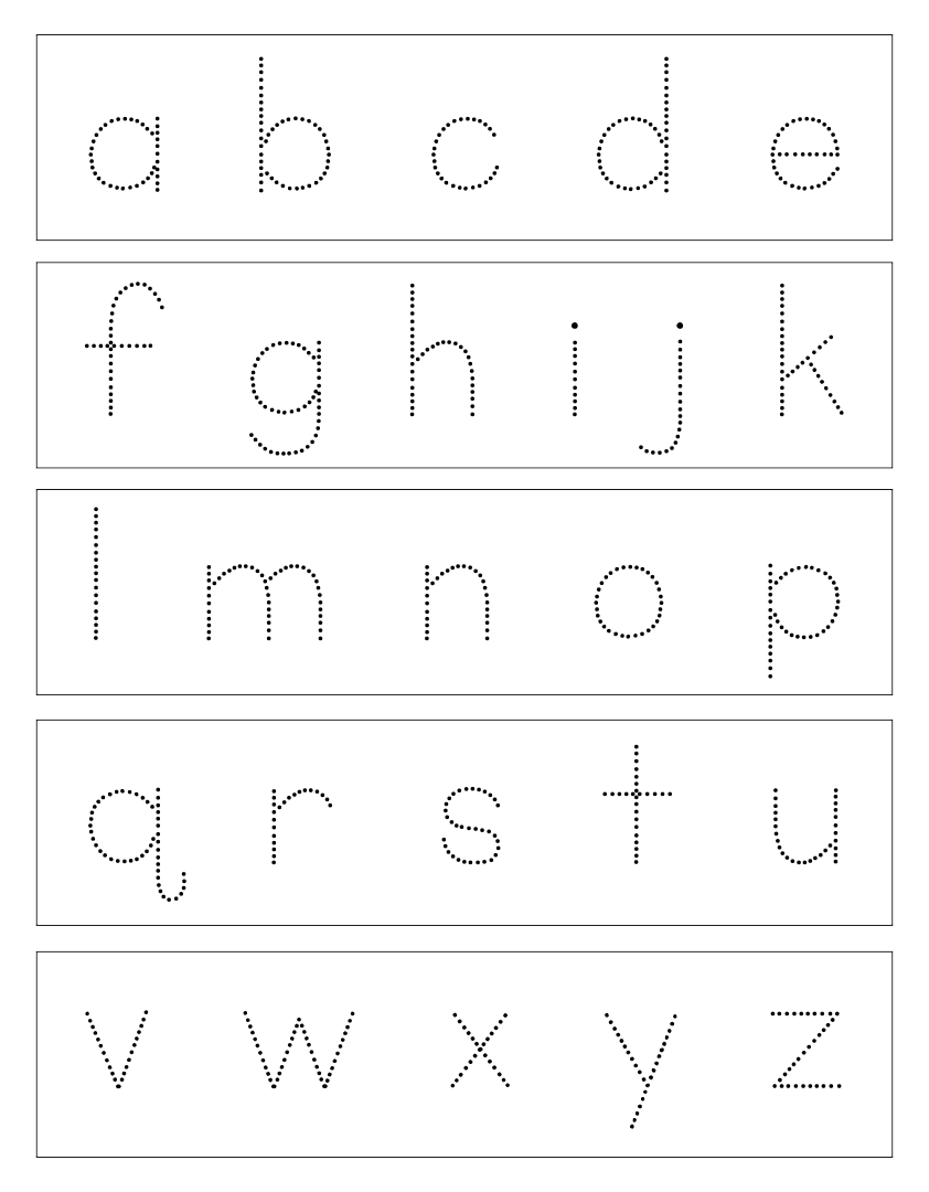 Lowercase Letter Tracing Worksheets Free Printable