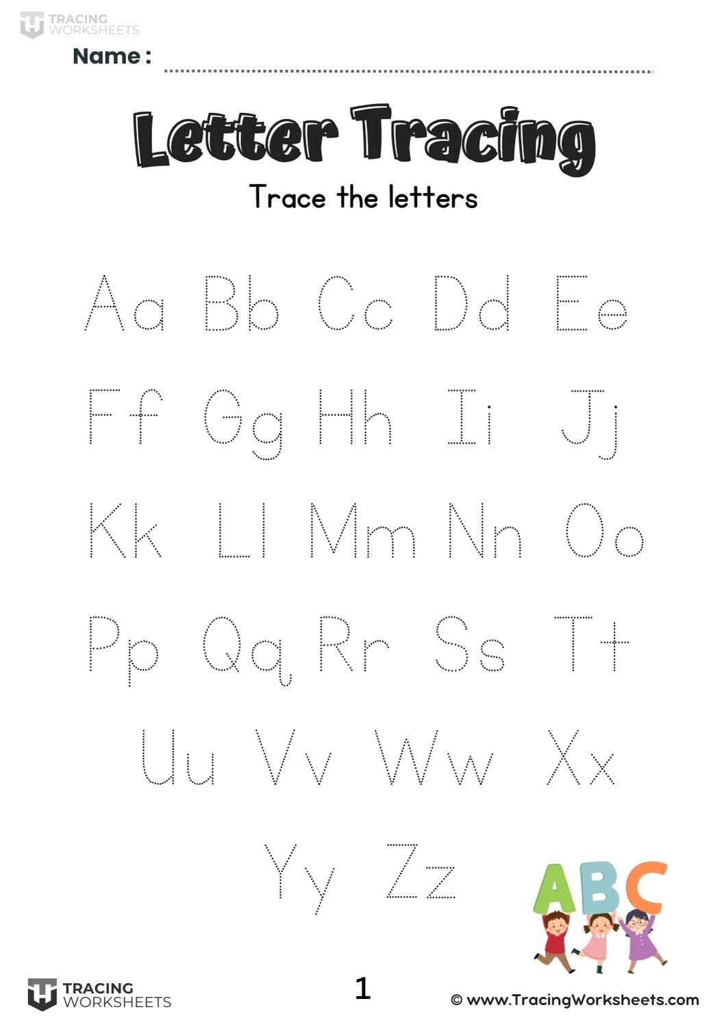 Letter Tracing Worksheets A Z 12 Free Printables