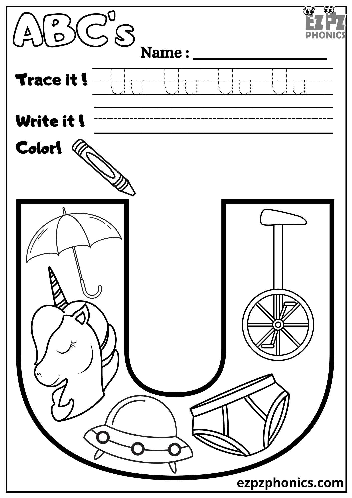 Free Printable Letter U Worksheets Free Printable Letter U Worksheets