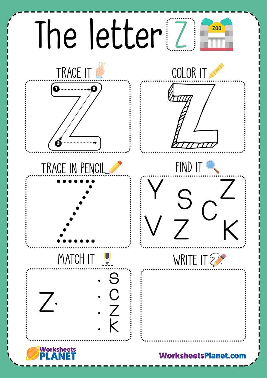 Letter Z Free Printable Worksheets Letter Z Free Printable Worksheets