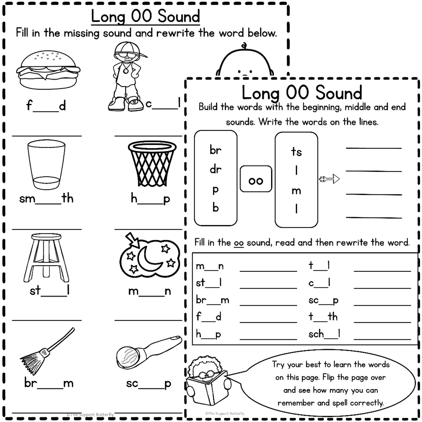 Long OO And Short OO Diphthong Worksheets Made By Teachers