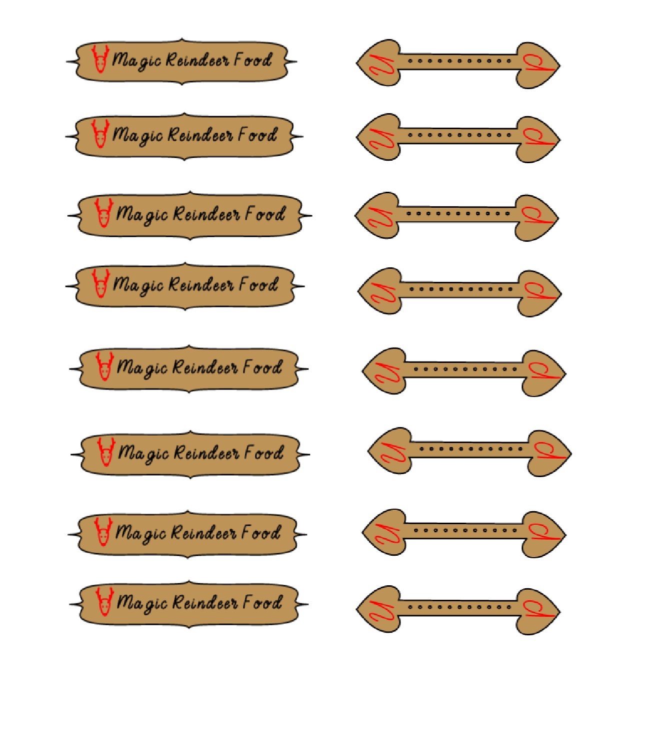 Free Printable Reindeer Food Templates