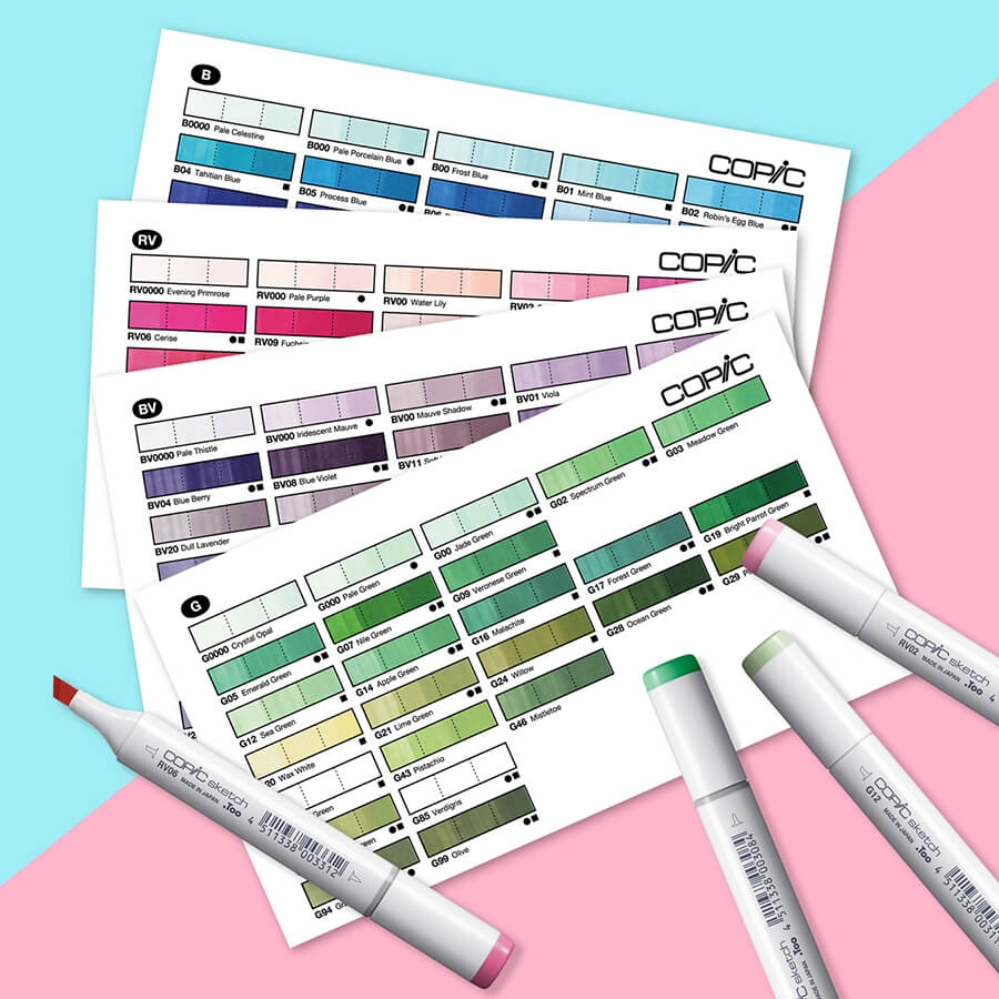 Blank Printable Blank Copic Color Chart
