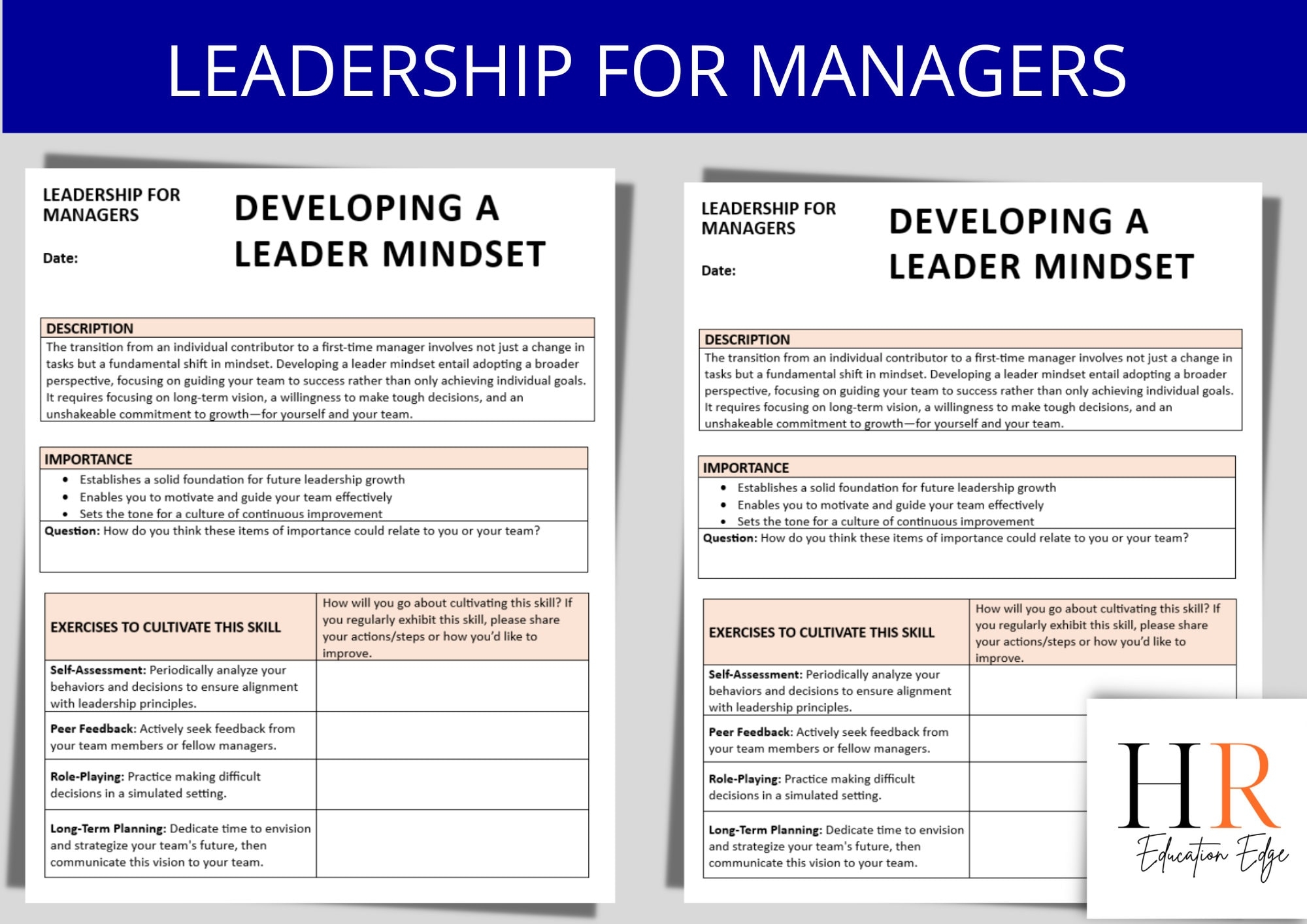 Manager Leadership Worksheet HR Training Template digital Download Etsy Manager Leadership Worksheet HR Training Template digital Download Etsy