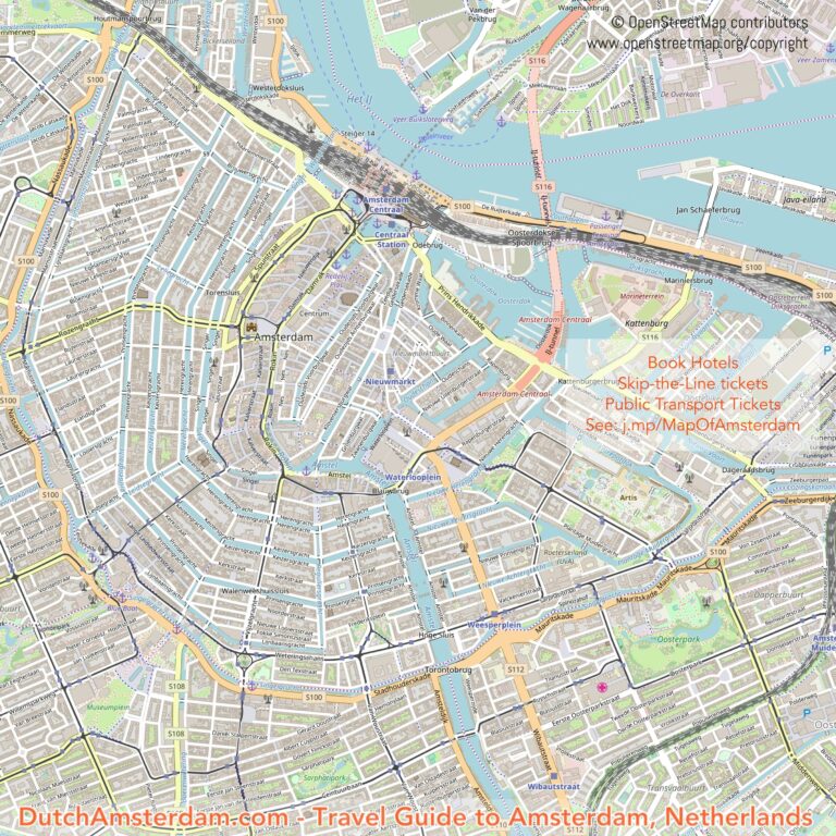Map Of Amsterdam Amsterdam Tourist Information