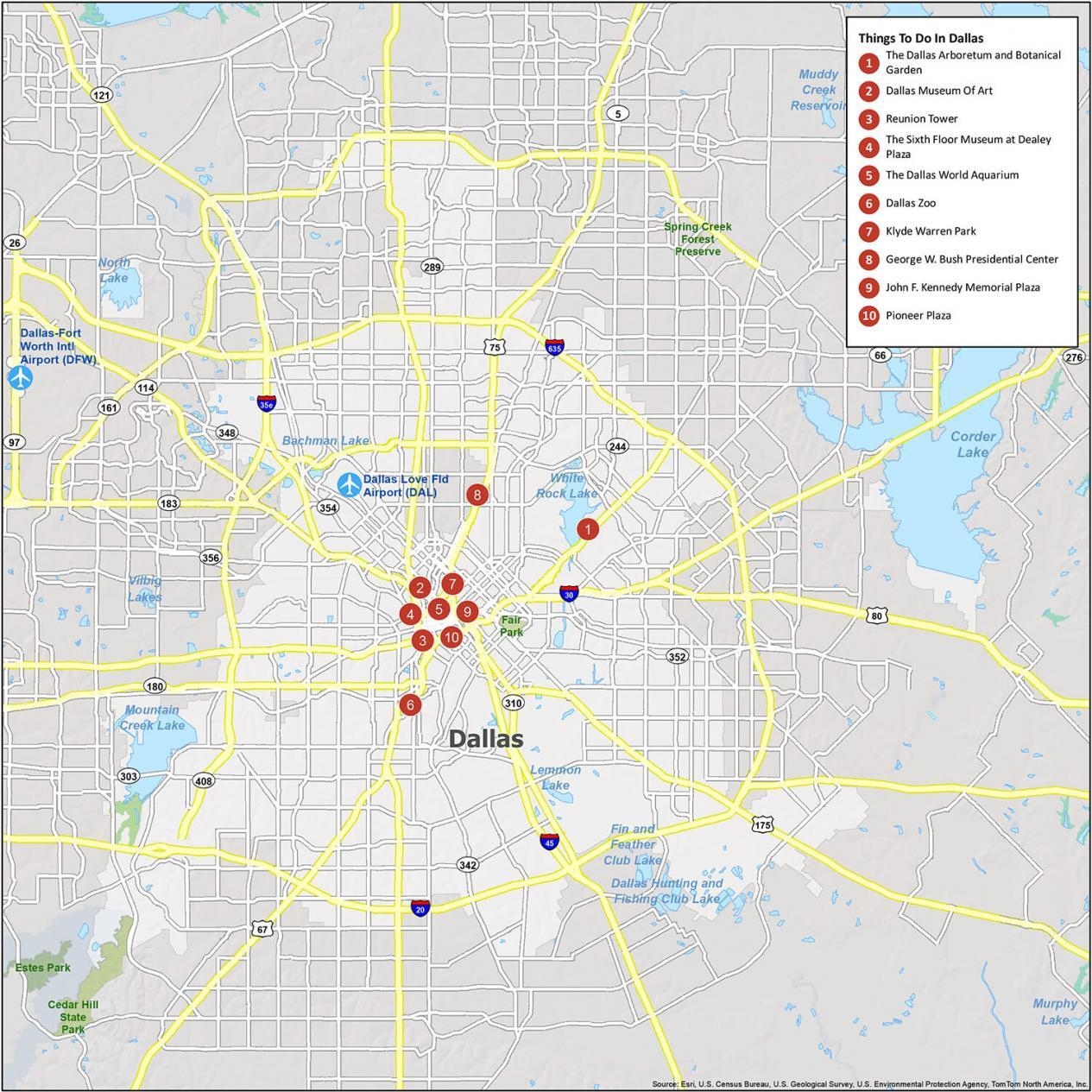 Printable Map Dfw Metroplex