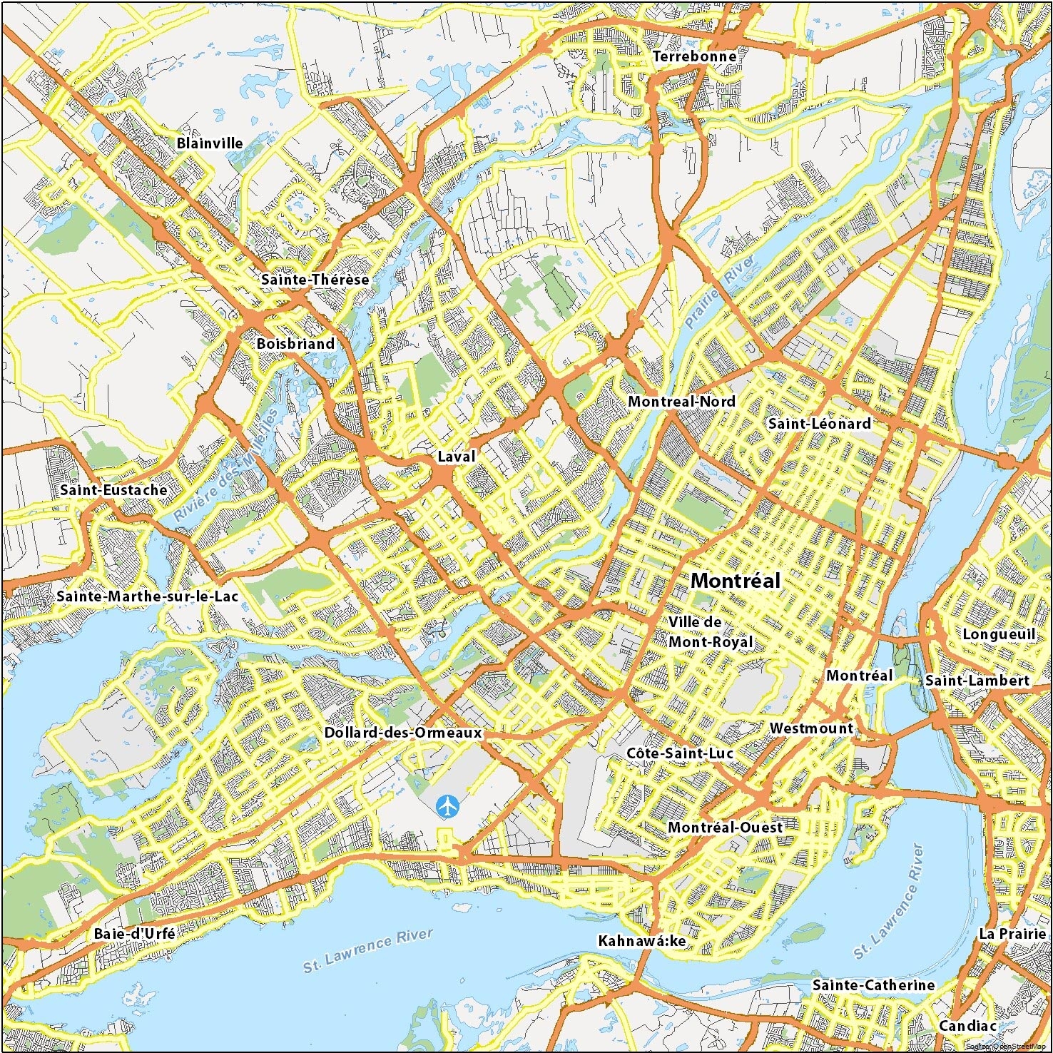 Map Of Montreal Quebec GIS Geography Map Of Montreal Quebec GIS Geography