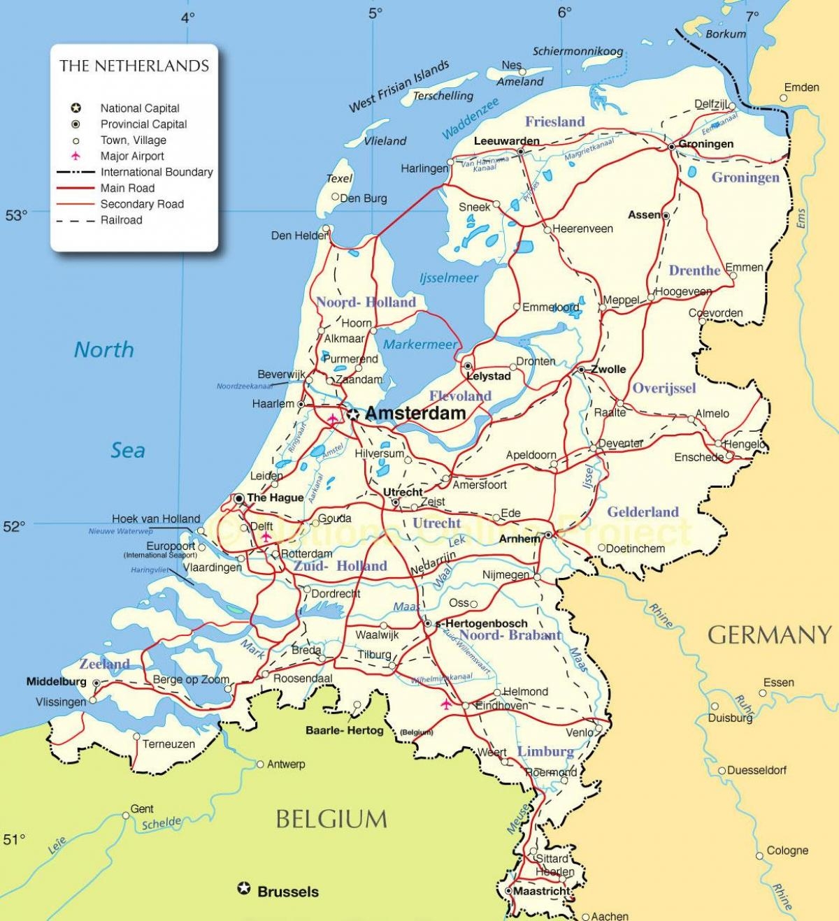 Map Of Netherlands Offline Map And Detailed Map Of Netherlands