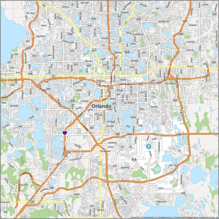 Map Of Orlando Florida GIS Geography