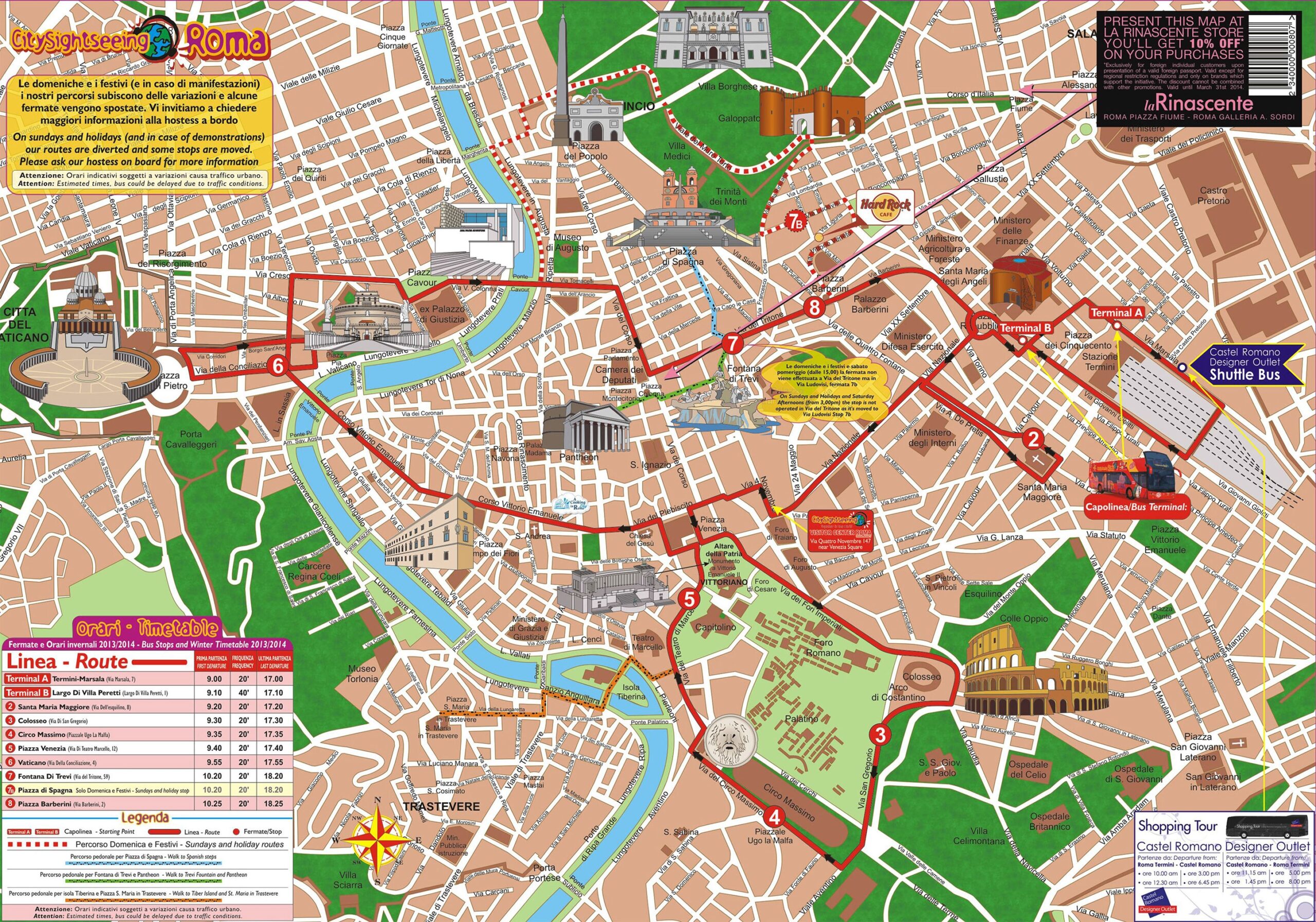 Map Of Rome Tourist Attractions Sightseeing U0026 Tourist Tour