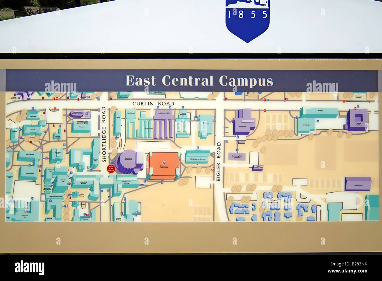 Map Of The East Campus Of Penn State University State College PA Stock Photo Alamy