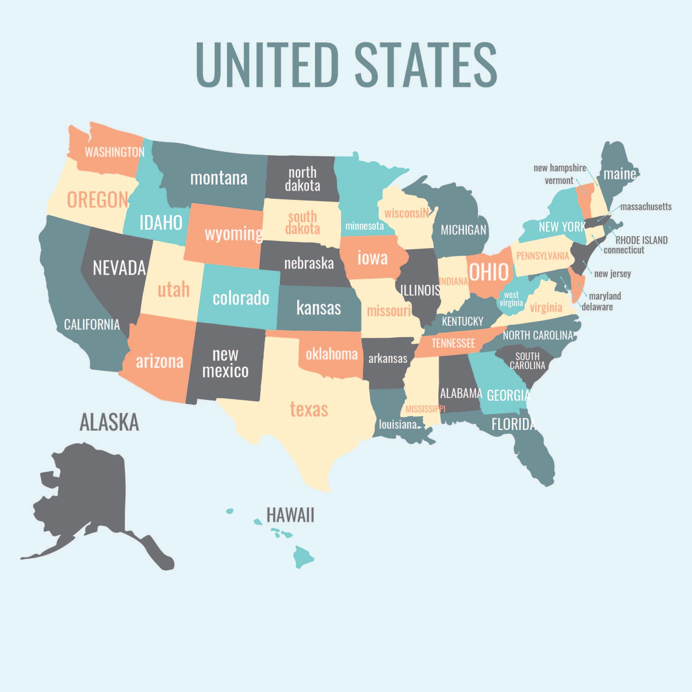 Free Printable Map Of United States