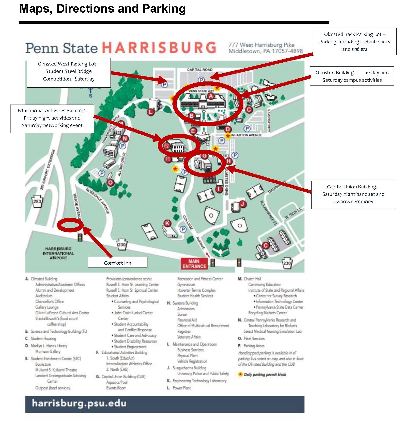 Penn State Campus Map Printable