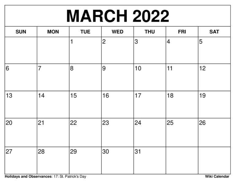March 2026 Calendar Printable Templates More