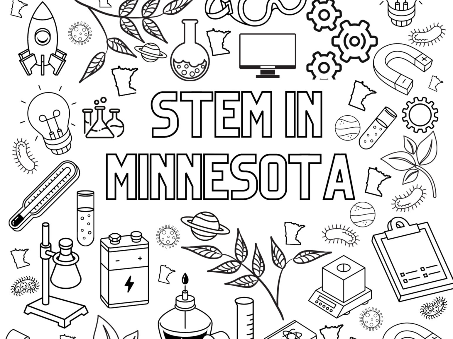 MAS STEM Coloring Pages Minnesota Academy Of Science