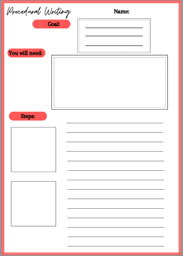 Mash U003e Procedural Writing Template