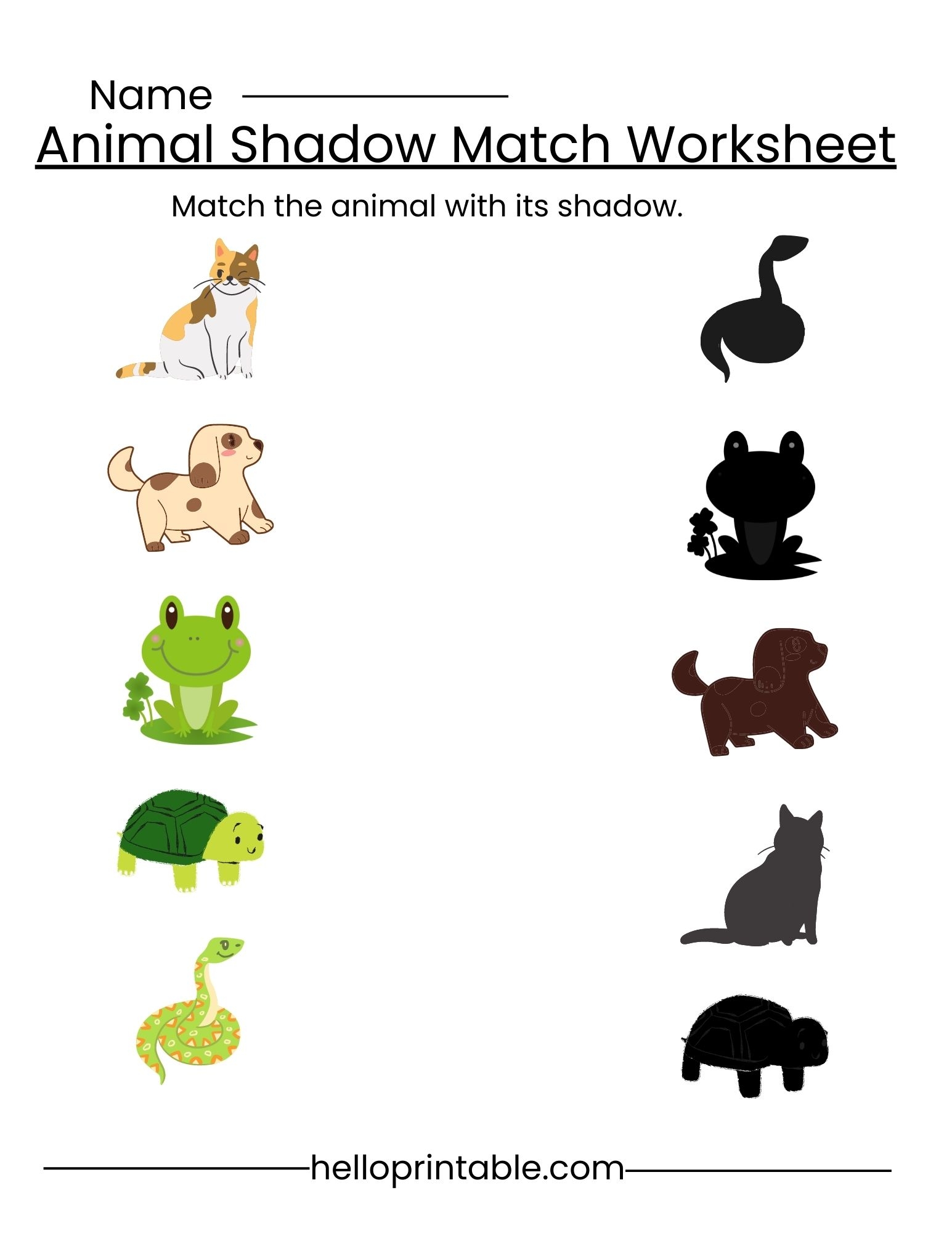 Matching Worksheets For Kindergarten And Preschool Kids Helloprintable