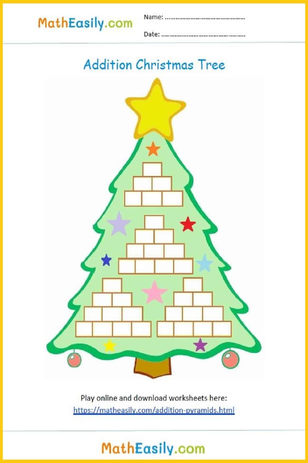 Math Christmas Worksheets PDF Free Download 