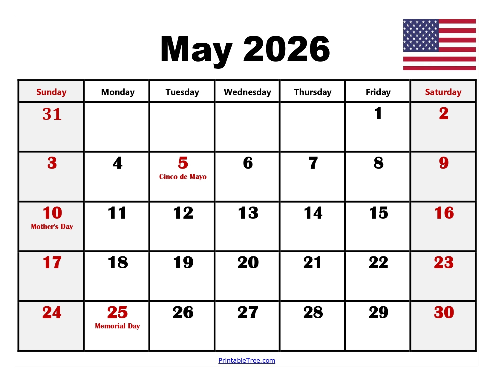 Printable Calendar May June July 2026
