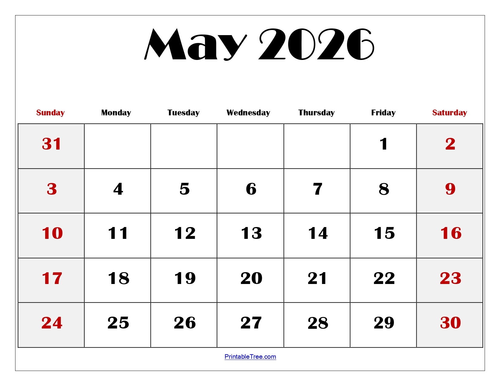 May 2026 Calendar Printable PDF With Holiday Templates Free May 2026 Calendar Printable PDF With Holiday Templates Free