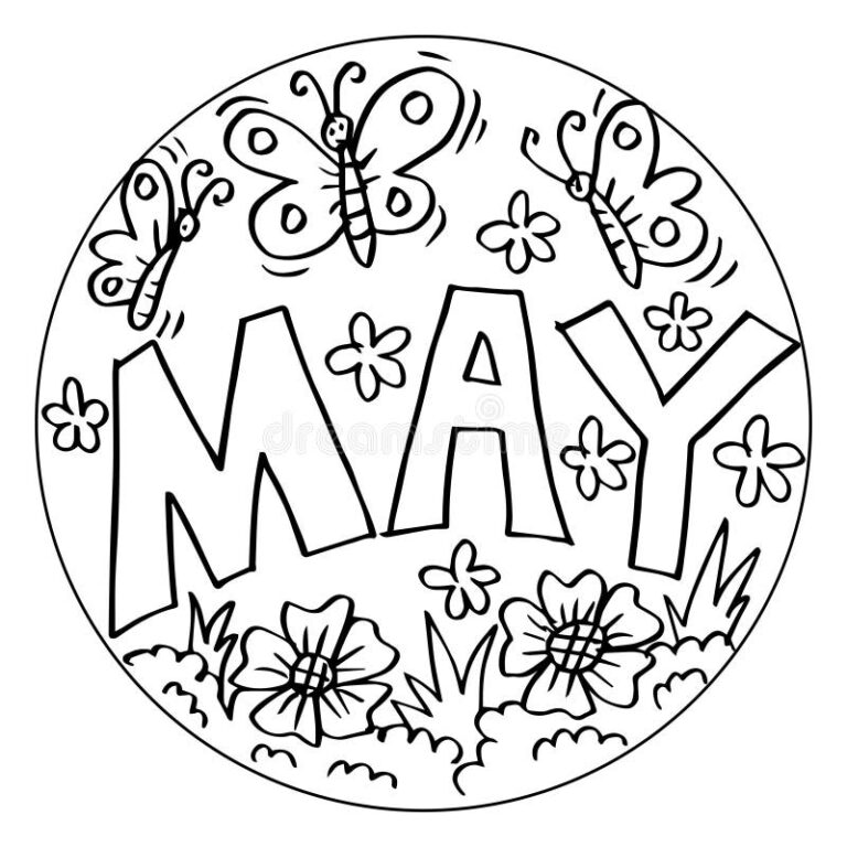 May Coloring Page Stock Illustrations 2 201 May Coloring Page Stock Illustrations Vectors Clipart Dreamstime