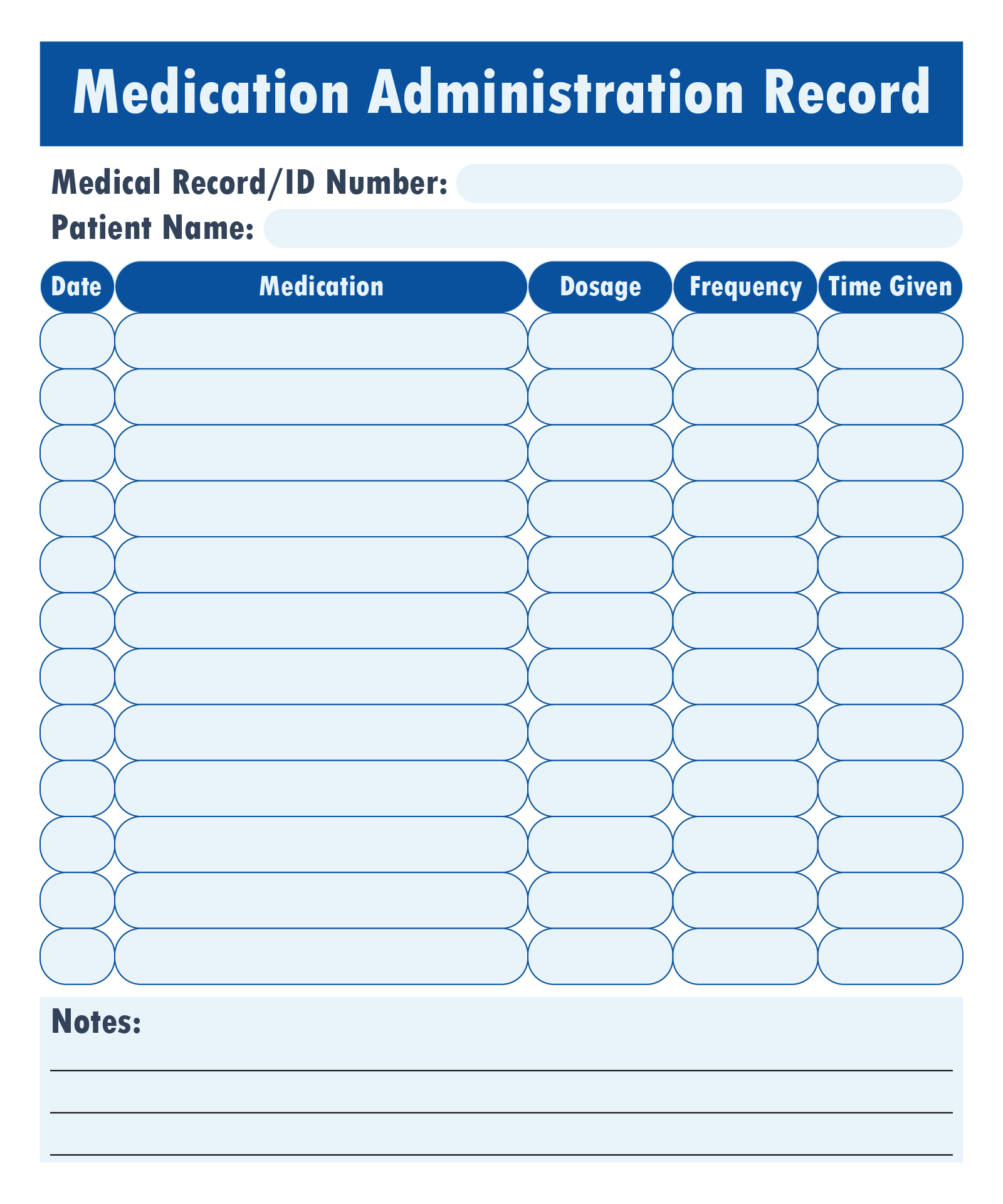 Medication Administration Record Template 10 Free PDF Printables Printablee