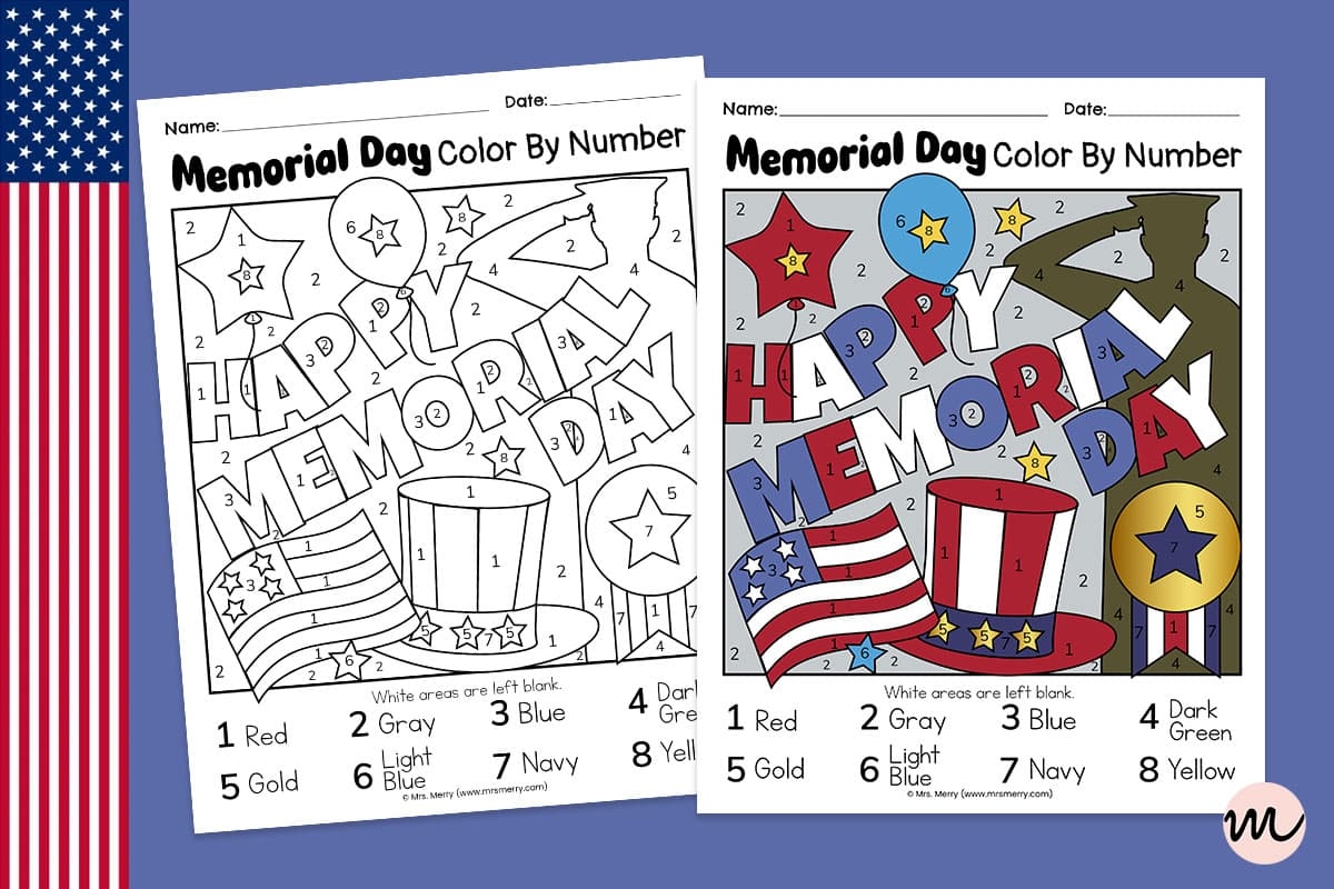 Free Printable Memorial Day Worksheets