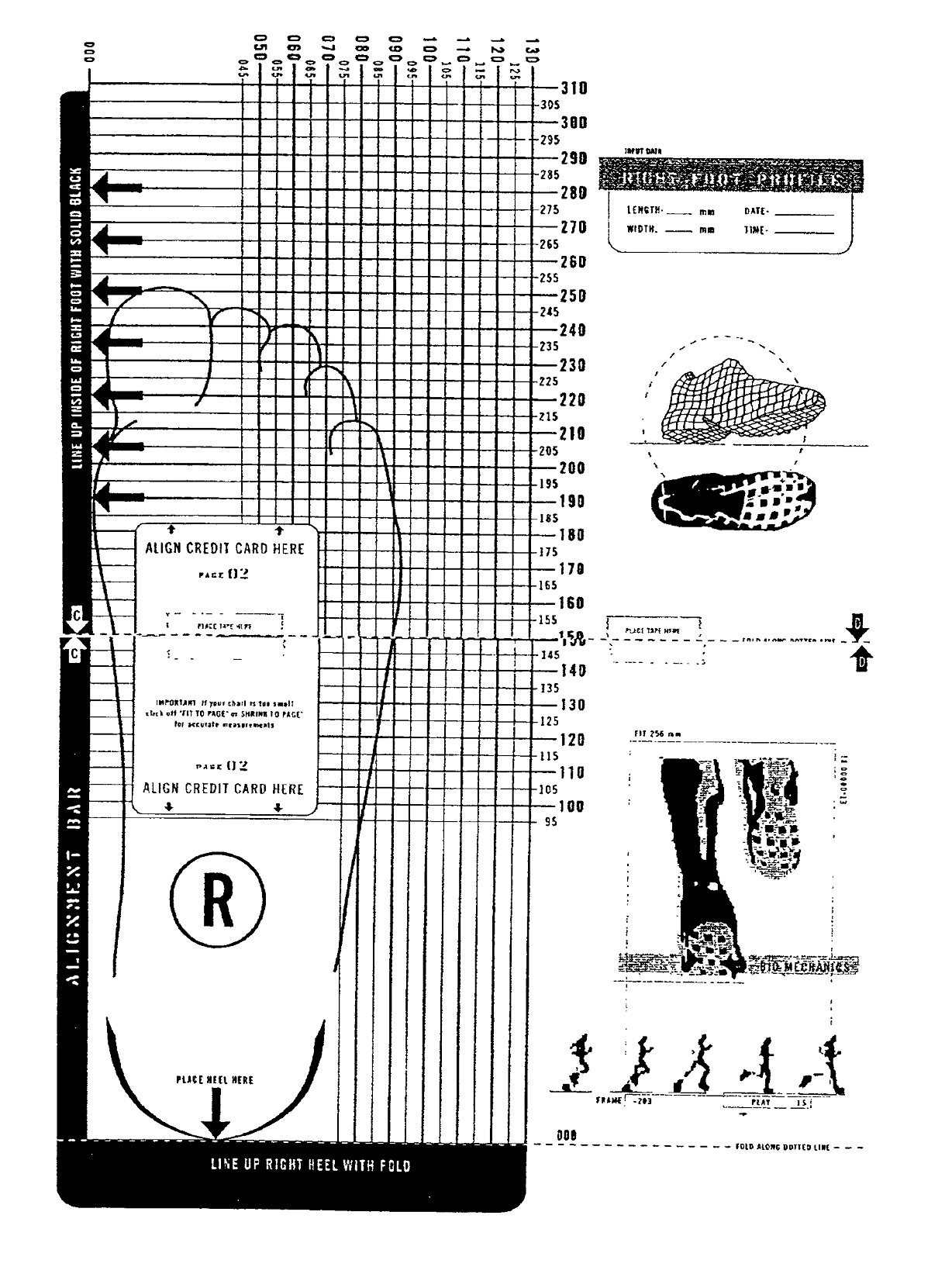 Men 039 s Foot Measurement Chart Printable Mens Shoe Sizer Printable Foot Measurement Tool Brannock Device