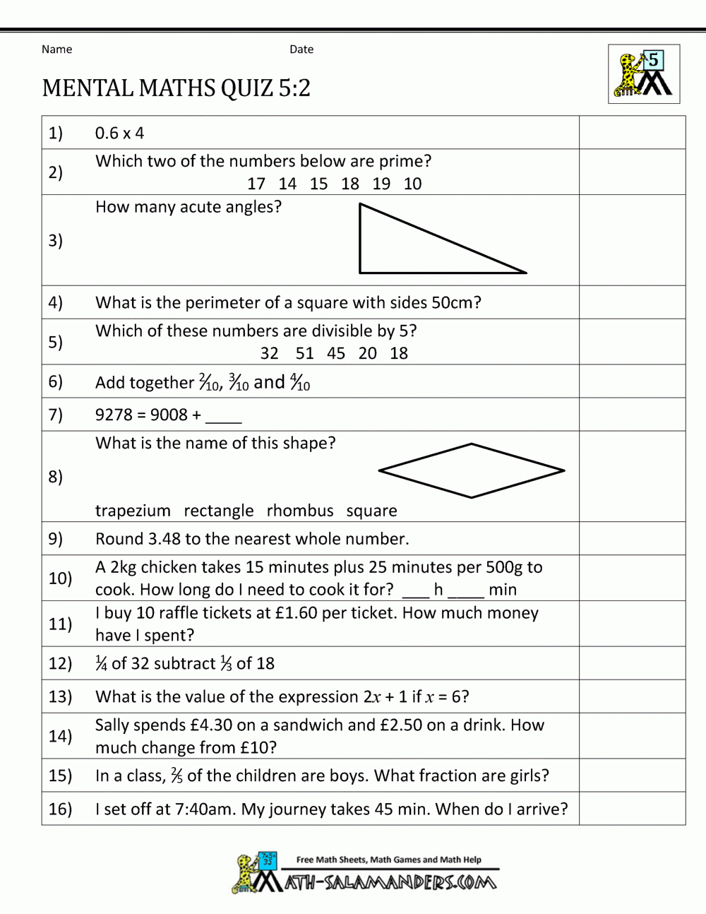 Mental Maths Practise Year 5 Worksheets Worksheets Library Mental Maths Practise Year 5 Worksheets Worksheets Library