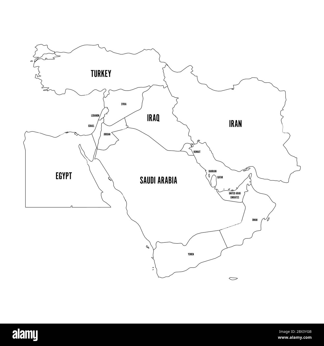 Printable Middle East Map