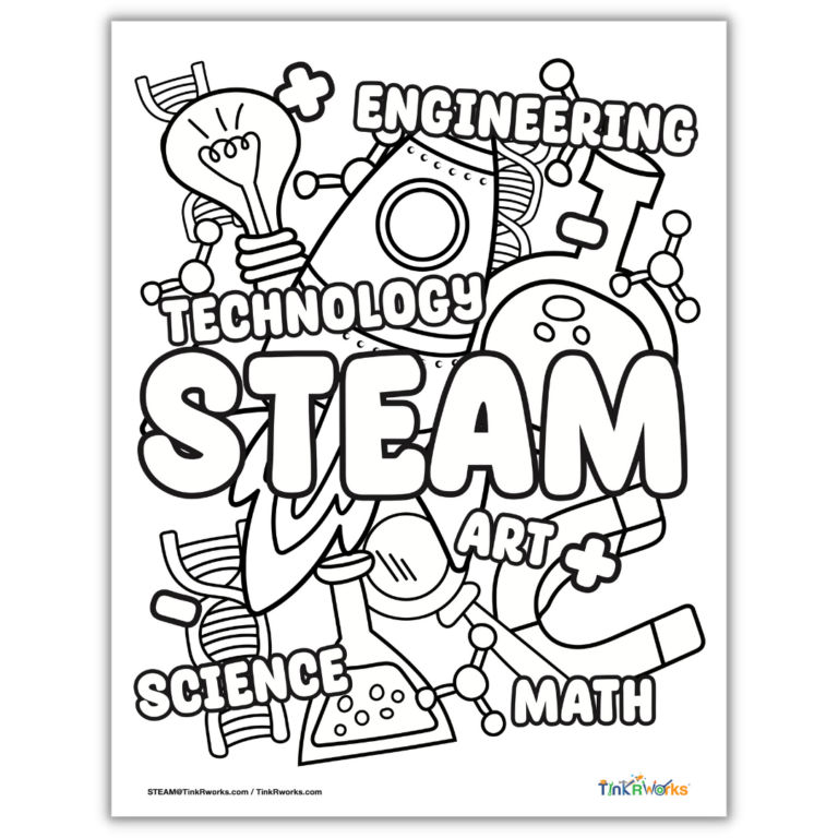 Mindful STEAM Coloring Sheet Download TinkRworks