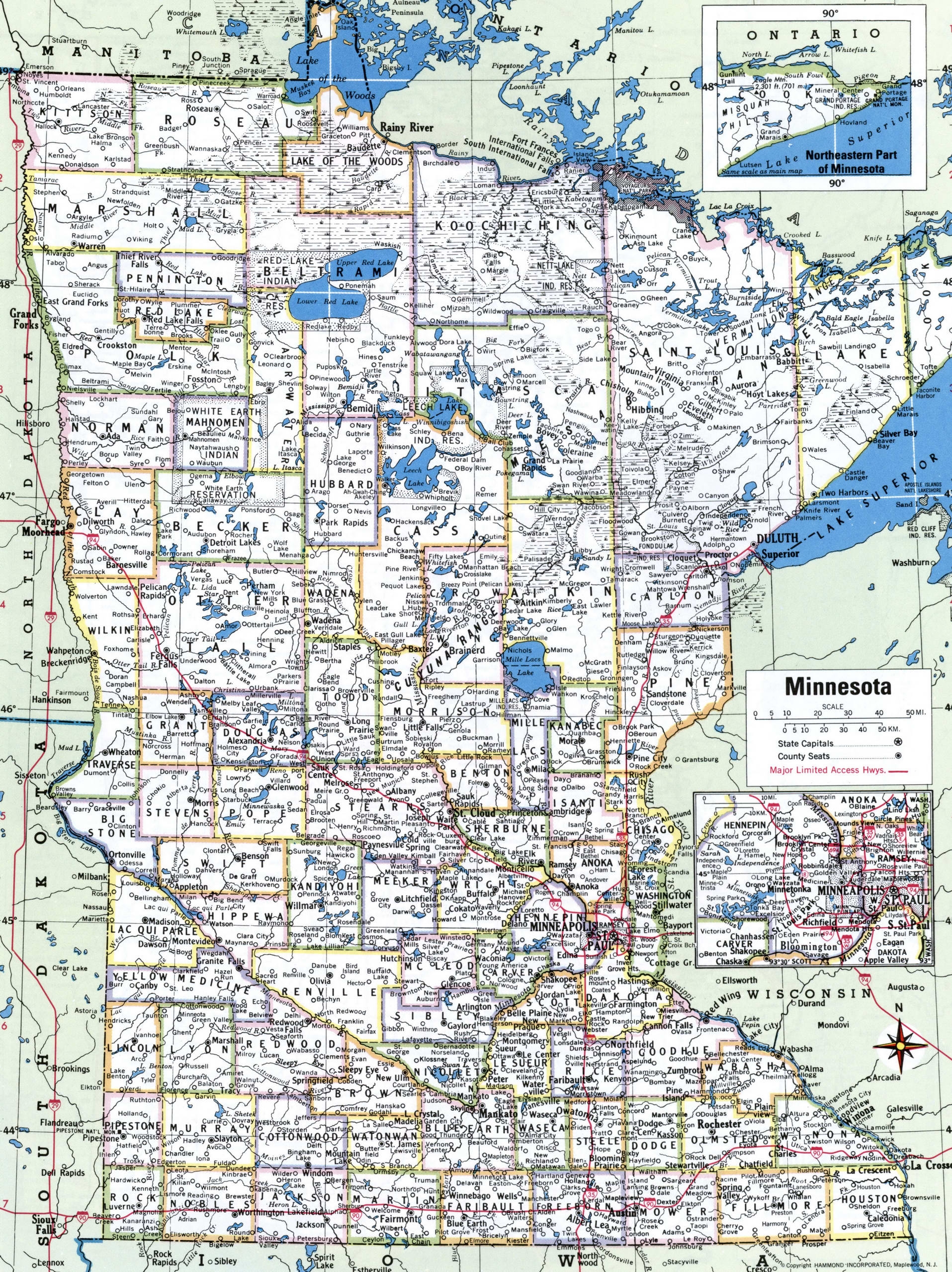 Printable Map Of Mn Counties Printable Map Of Mn Counties