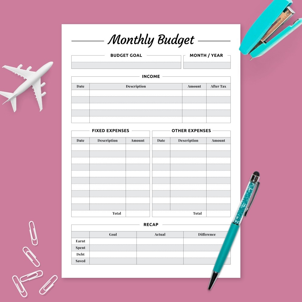 Free Printable Income And Expense Sheet