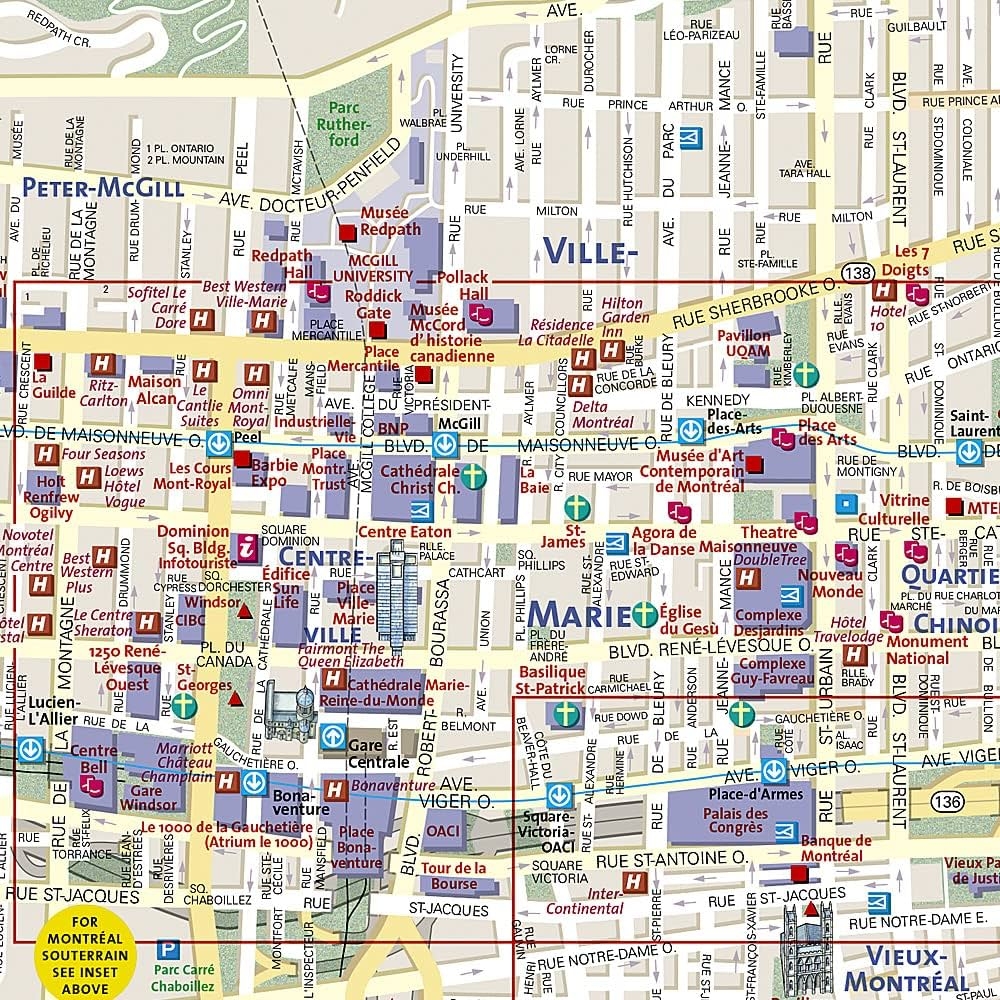 Downtown Montreal Map Printable Downtown Montreal Map Printable